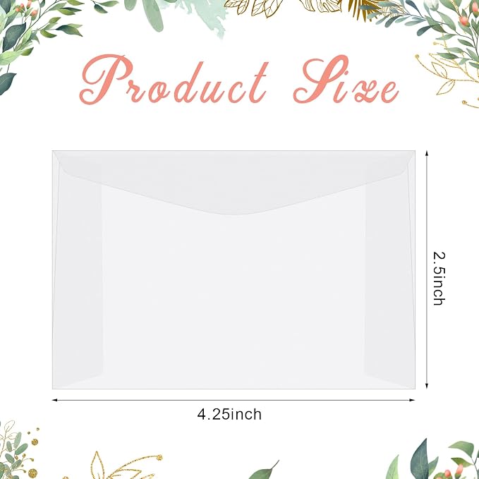 Geyee 200 Pcs Glassine Ticket Envelopes - Image 3