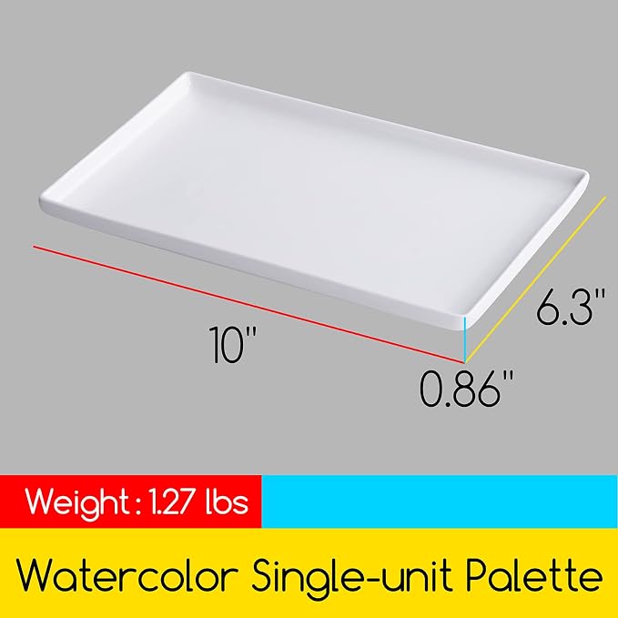 MEEDEN Ceramic Tray Palette, Ceramic Artist Paint Palette, Porcelain Mixing Tray - Image 2
