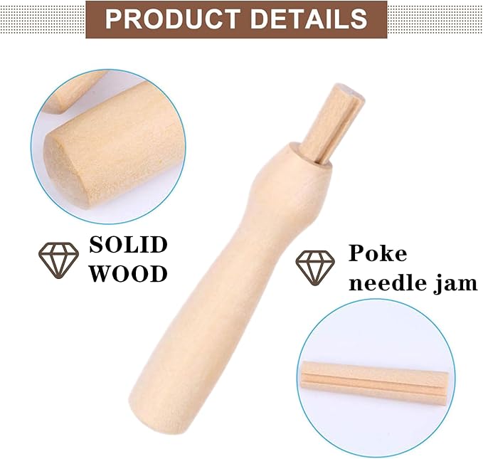 10 PCS Wooden Poking Felting Needle Pen Needle Felting Tools Punch Needle - Image 4