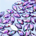 100 Pcs 15x7mm AB Colorful Jewels Gems Rhinestones by UYTRDVG