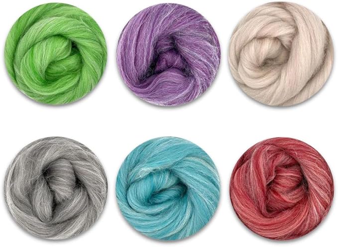 Revolution Fibers Cascade Range Wool Roving Variety Pack | 6 Super Soft - Image 3
