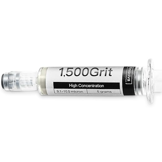 Diamond Polishing Compound Lapping Compound 1,500 Grit 9.1-10.5 Microns with 30% Concentration of Diamond Powders Diamond Stropping Paste for Glass Marble Metal Resin Rock Jewelry Watch etc.