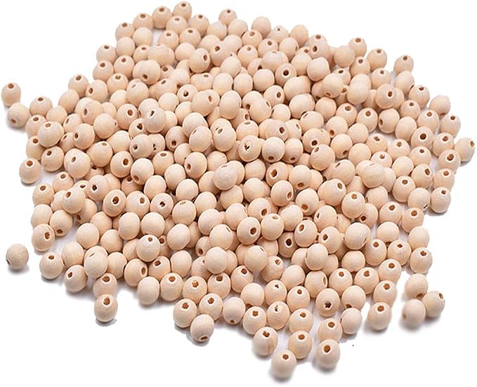 300Pcs 8mm Wooden Spacer Beads by hesmartly