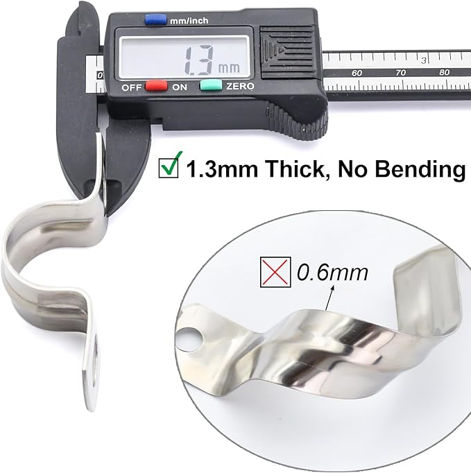 20 pcs 5/16" Conduit Clamp Two Hole U Bracket, Pipe Bracket Heavy Duty for Pipe/Electrical Conduit | OD 5/16" | 20 pcs