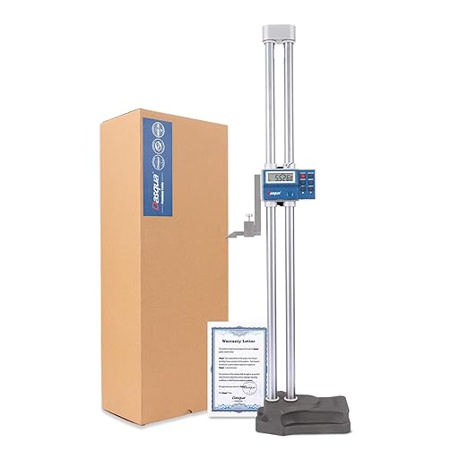 Dasqua 24"/600mm Double Beam Digital Height Gauge with Feed Wheel, Heavy Duty Cast Iron Base with Carbide-Tipped Scriber, Accuracy: ±0.0019"/0.05mm, Resolution 0.001"/0.01mm