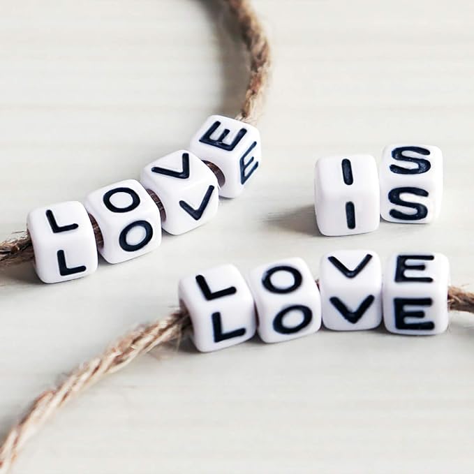 Augshy 700PCS White Letter Beads Alphabet Beads - Image 6