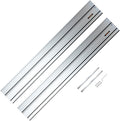 POWERTEC 110" Track Saw Guide Rail Joining Set for Ridgid Track Saws, Include 2x55" Extruded Aluminum Guide Rail and 2 Rail Extension Connectors Perfect for Repeatable Rip Cuts & Crosscuts (71989)