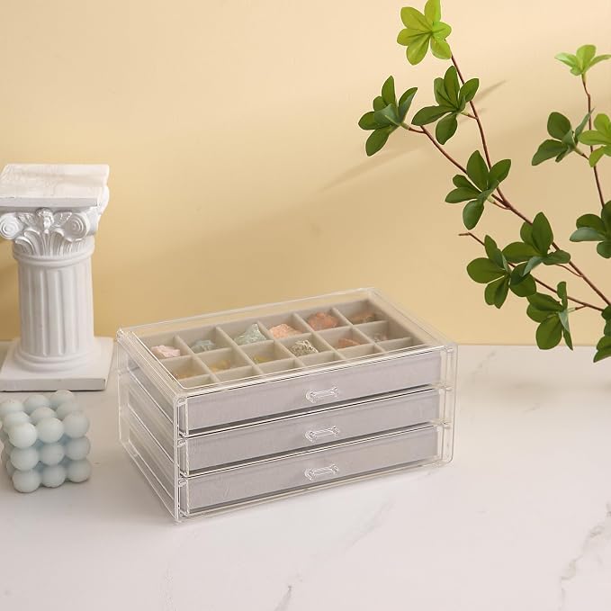 Rock Display Case, 54 Girds Rock Collection Display, Rock Collection Box - Image 6
