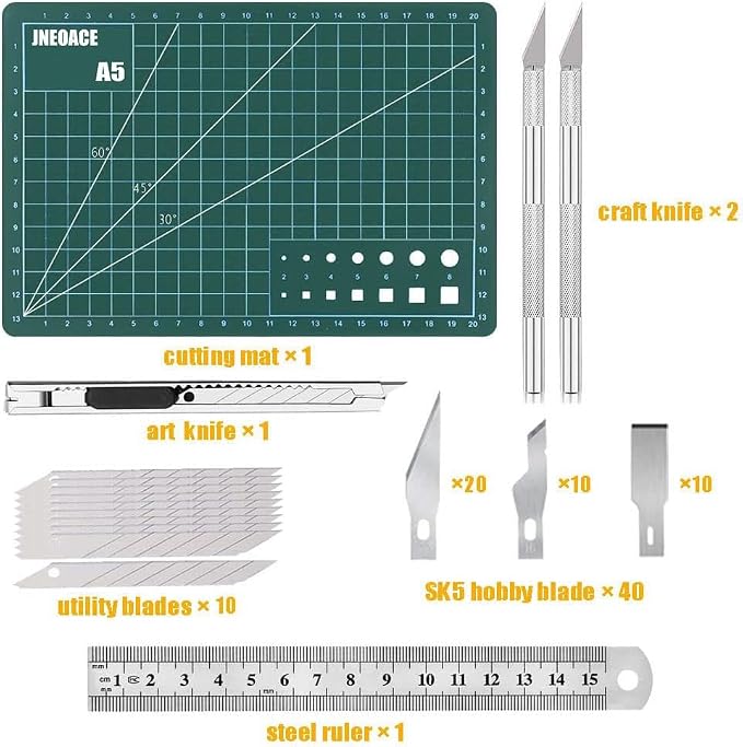 Jneoace Exacto Knife Precision Carving Craft Hobby Knife Kit - Image 2
