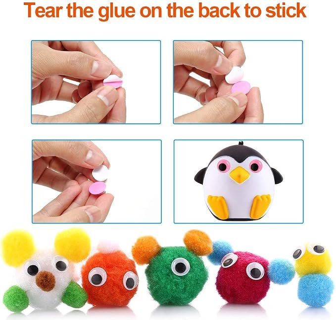 1620pcs Googly Wiggle Eyes Self Adhesive, - Image 3
