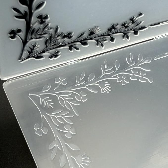 3D Plastic Embossing Folder TemplateFloral Vine Border Texture 5x7 Inch - Image 6