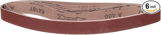2 x 48 Inch Sanding Belt, 6 Pcs 400 Grit Knife Sharpener Belts Work Sharpening for Belt Sander Knife Carving Tools Metal Working