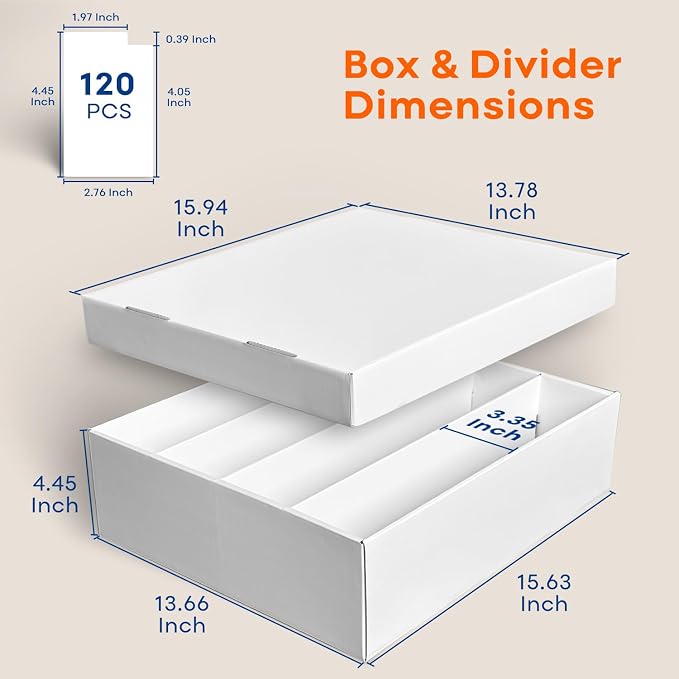 Fageverld 4-Pack Trading Card Storage Box, Top loader Storage Boxes, includes - Image 2