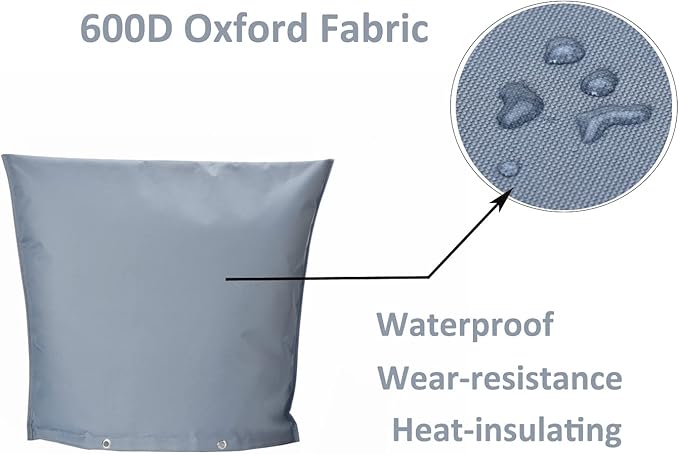 Outdoor Backflow Preventer Insulation Cover,Insulated Pouch for Winter Pipe Freeze Protection Sprinkler Valves in Snow or Sun Exposure, Waterproof Sprinkler Valve System Cover (24 " W x 24 " H,Gray)