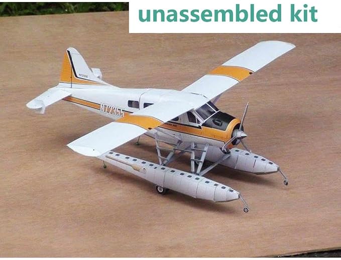 ZEZEFUFU 1:32 Scale DHC-2 Beaver Float Seaplane Paper Model Set Handmade DIY - Image 7