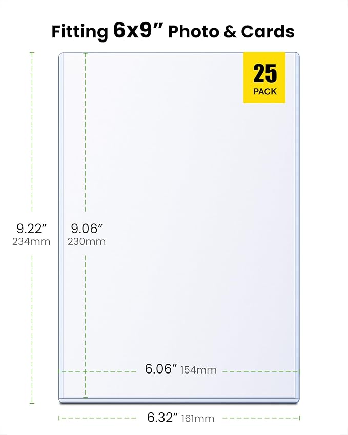 6x9 Toploader 25 Pack, Rigid PVC Jumbo Card Sleeves 39PT | Hard Plastic - Image 4