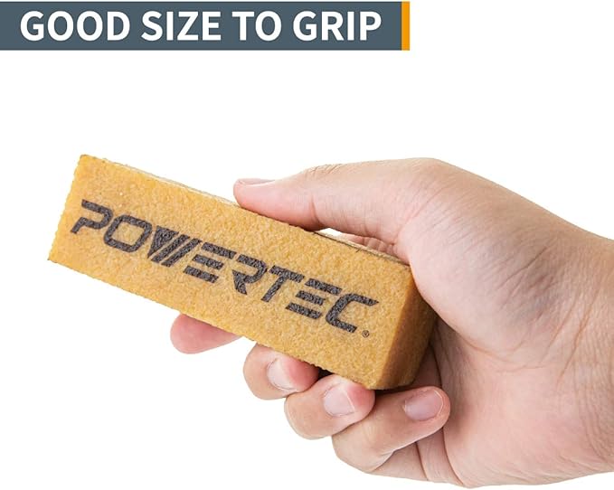POWERTEC 71424 Abrasive Cleaning Stick for Sanding Belts & Discs 4-1/2" 2PK | Natural Rubber Eraser - Woodworking Shop Tools for Sanding Perfection