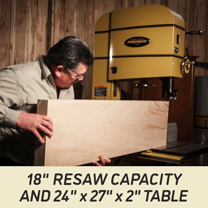 Powermatic 18-Inch Woodworking Bandsaw, 5 HP, 1Ph 230V (PM1800B)