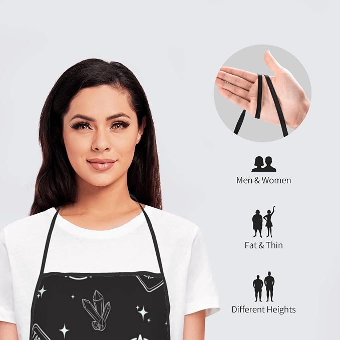 Apron Cooking Chef Work Shop Women Men Baking Decorations Painting Bbq Grilling - Image 8