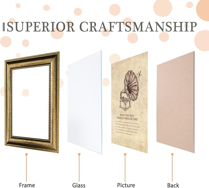 5.5x8 Picture Frame Set of 4, Vintage Picture Frame Gold Frames Ornate Vintage - Image 2