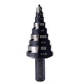 1/4 to 1-1/8 Inches M2 HSS Step Drill Bit, Unibit for Cutting Stainless Steel, Metal, Wood & Plastic