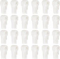 PATIKIL 6 mm Stop Peg Lock, 25 Pcs Pegboard Hooks Anti Sweep Theft Hook Locks Plastic Pegs for Mobile Accessories Shop Clothes Retail Security Display, White