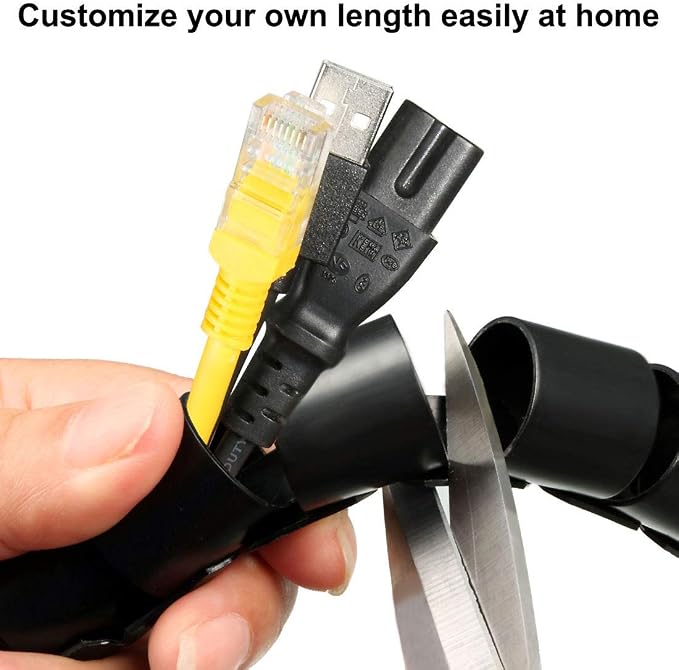 uxcell 18mm Flexible Spiral Cable Wrap Wire Cord Wraps Computer Manage Cord - Image 2