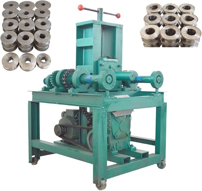 220V Electric Tube Pipe Bender, 2.2kw Electric Tubing Bender, Multi-Function Rolling Electric Pipe Bender with 15 Round Molds and 9 Square Molds