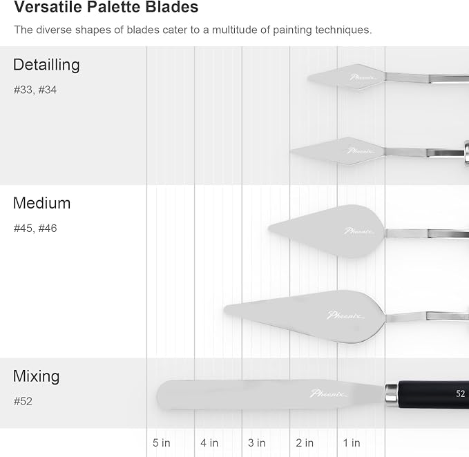 PHOENIX Flexible Palette Knife Set - Image 4