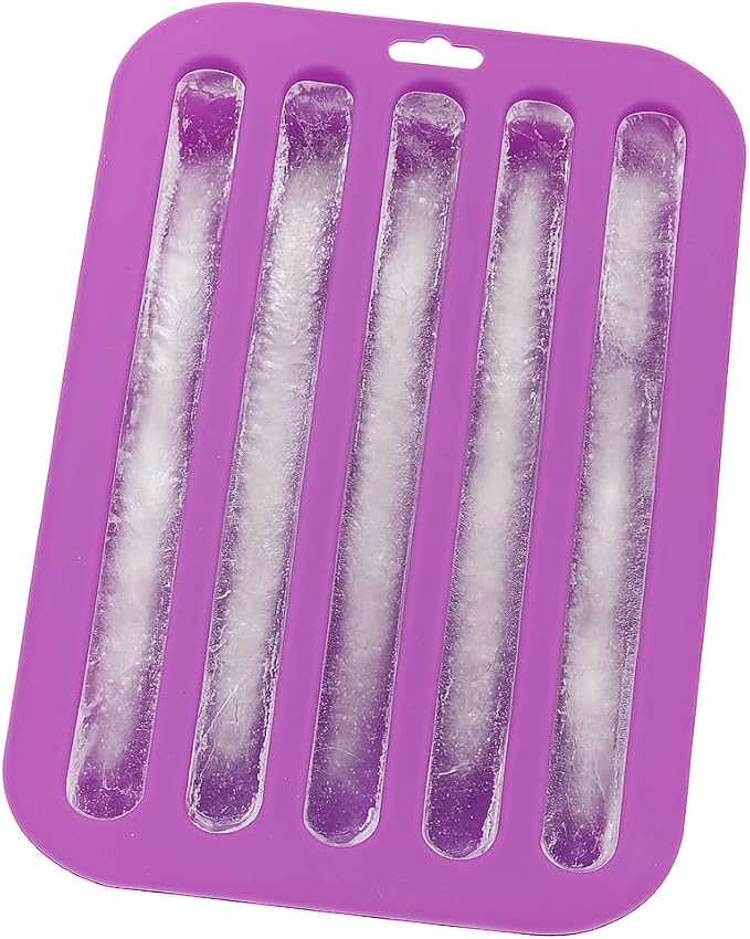 HIC Kitchen Silicone Water Bottle Ice Tray, Makes 5 Ice Sticks | Food-Grade - Image 3