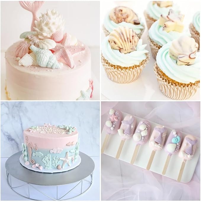 Mermaid Theme Cake Mold, Coral Silicone Mold Cupcake Toppers Mold - Image 4