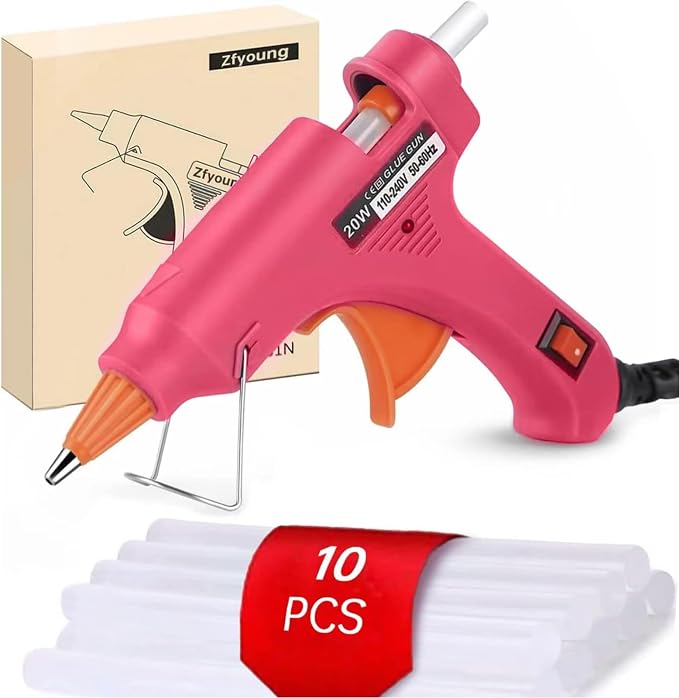 Mini Hot Glue Gun 10pcs Glue Stick Hot Glue Gun Set by ZFYOUNG