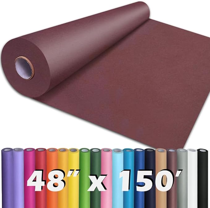PerkHomy Wine Red Kraft Paper Roll 48" x 1 by PerkHomy