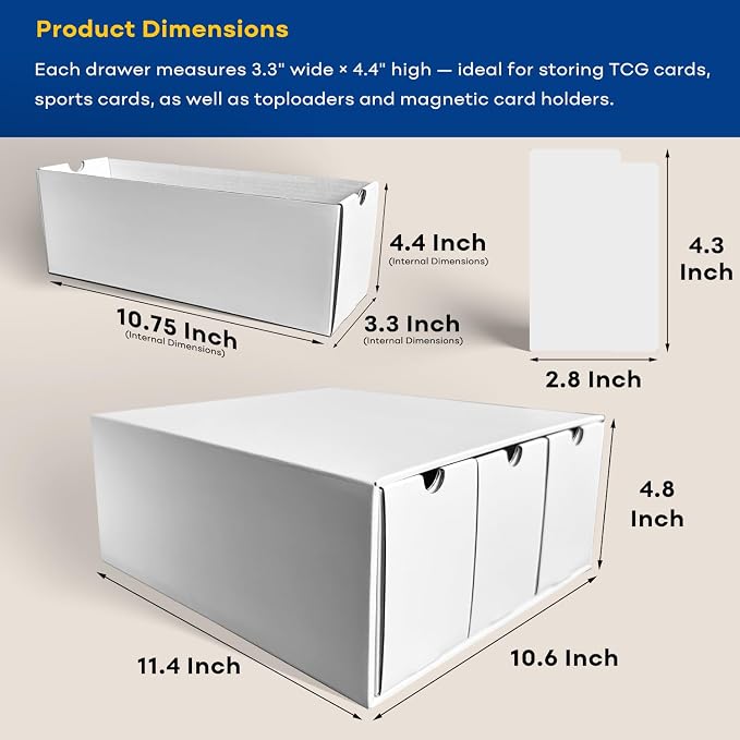 Fageverld Trading Card Storage Box, Top Loaders Storage Box - Image 2