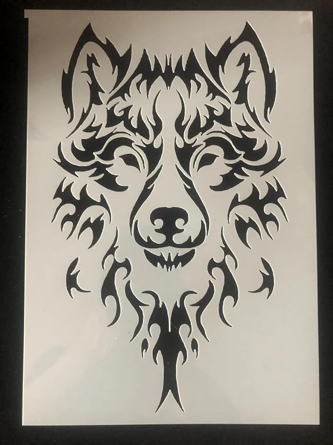 TIAMECH A4 Reusable Wild Wolf Stencil - Image 8