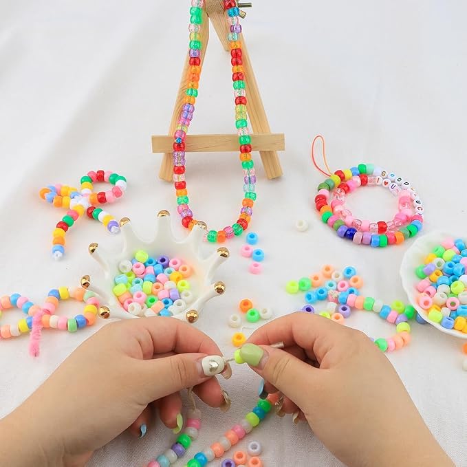 Pony Beads 4000 Pcs, Beads for Jewelry Making Hair Bead Kandi Jewelry Making - Image 4