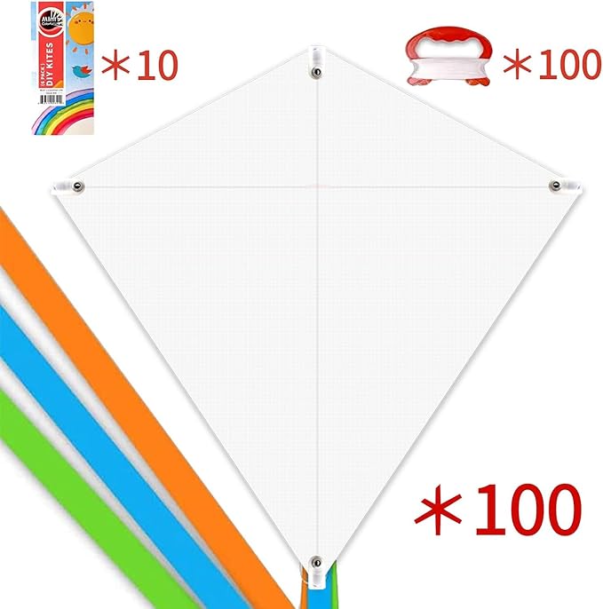 DIY Kites for Kids Kite Making Kit Bulk, Decorating Coloring Kite Party Pack - Image 2