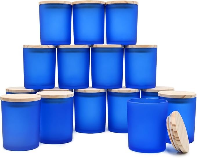 SHOWIN Thick Candle Jars for Making Candles 16 Pcs, 7 OZ Empty Jars by Showin