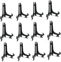 Artliving 5 Inch Black 12pcs/Set Plastic Easels Plate Display Stands Picture by Artliving