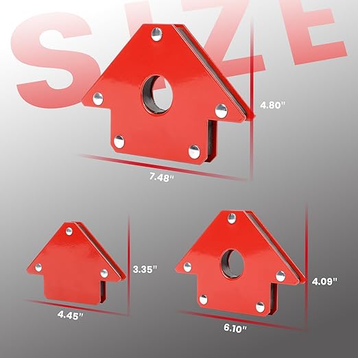Welding Magnets 25LBS&55LBS&75LBS 3Pcs Welding Magnetic Holder Heavy Duty Magnetic Tools and Accessories for 45, 90, and 135 Degree Angles Super Strong Welding Magnets and Clamps