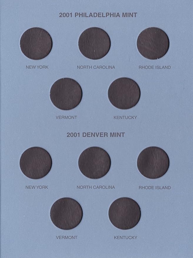 Whitman US Washington Statehood Quarter Coin Folder Volume 1 1999 – 2001 P & D - Image 4
