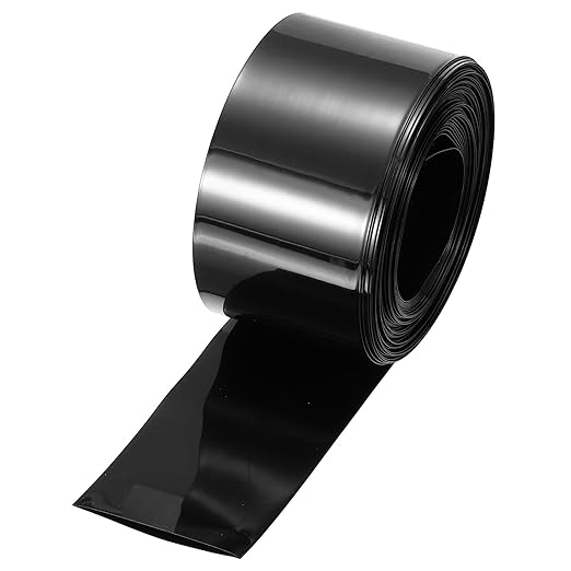 MECCANIXITY Battery Wrap PVC Heat Shrink Tubing 26mm Dia 43mm Flat 33 Feet(10meters) Black Good Insulation for Battery Pack