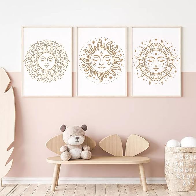 12pcs Mandala Sun and Moon Stencils - Image 7