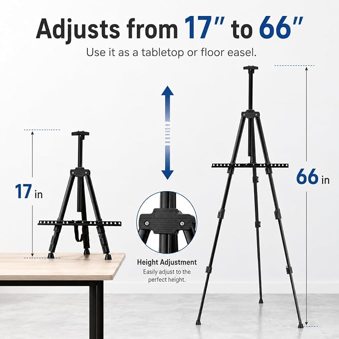 RRFTOK 17-66 Inch Adjustable Art Easel Stand - Image 7