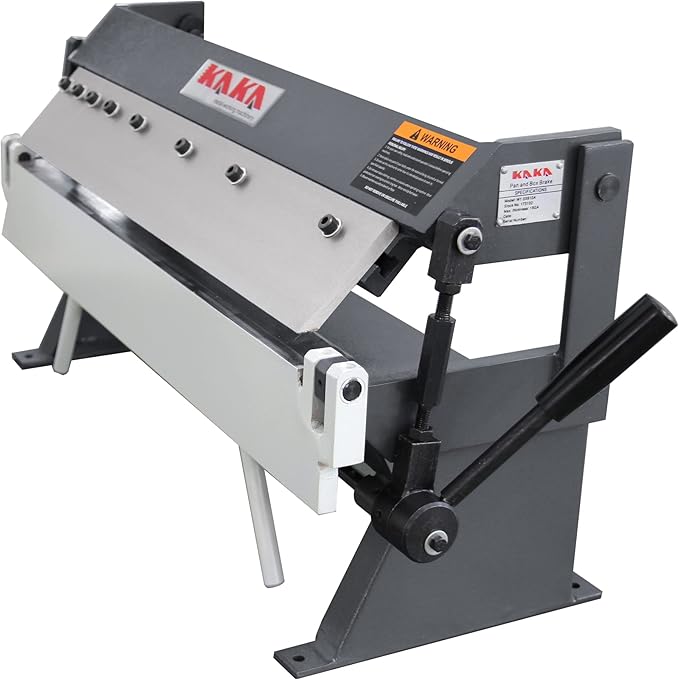 KAKA INDUSTRIAL Box and Pan Brake, 24-Inch Metal Brake Bender, 20-Gauge Mild Steel Capacity,0-135 Degree Adjustable Heavy-Duty Aluminum Brake W-2420A