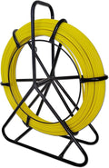 Fish Tape Fiberglass 6MM 328FT Fish Tape Puller Fiberglass Wire Cable Running with Cage [6mm*100m]