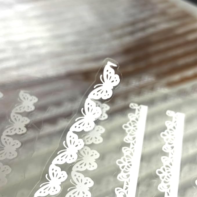 160 Pcs Transparent Lace Stickers - Image 4