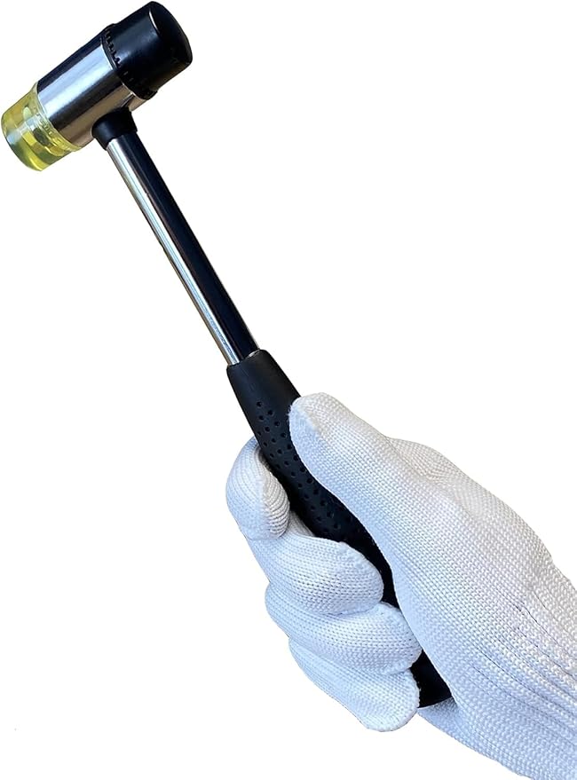 BOOSDEN Double-Faced Soft Hammer Mallet, Rubber Hammer, Soft Hammer for Home Decoration Installation Hand Tool, 25mm