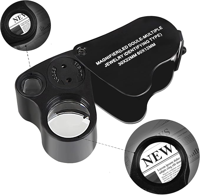 HMKIS Jewelers Loupe, 2 Pack Magnifying Glass - Image 6