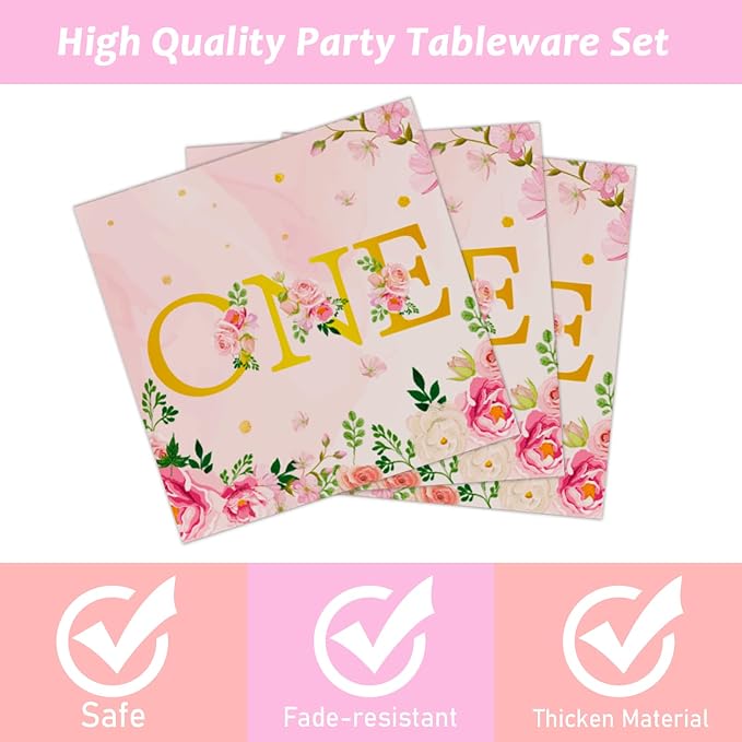 96Pcs 1st Birthday Party Supplies - Image 3